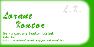 lorant kontor business card