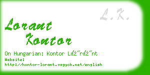 lorant kontor business card